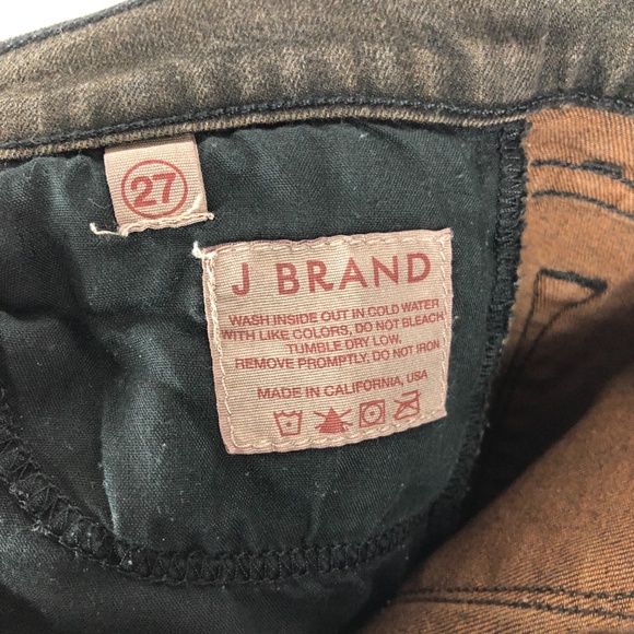 [J BRAND] Skinny Leg Denim Jeans Noir Brown - Picture 7 of 8